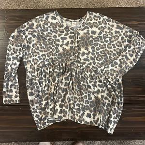 Babydoll Cheetah top size small